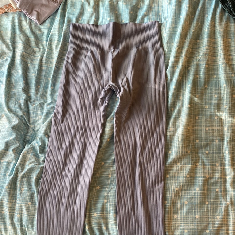 Purple high waisted leggings